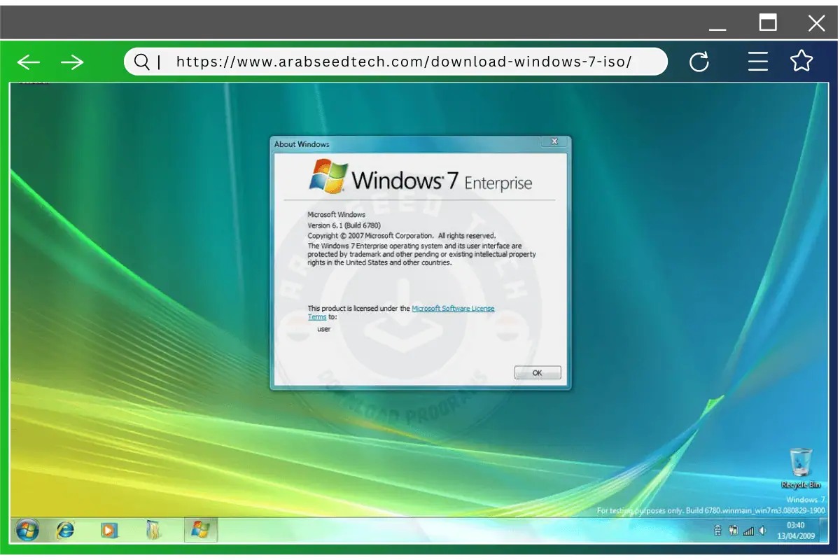 windows 7 enterprise نسخة جذابة بصريًا وفعالة