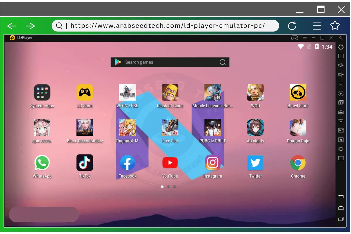 تحميل LD Player واجهة ألعاب فيديو قديمة تعرض رسومات تقليدية وعناصر تحكم سهلة الاستخدام لتجربة لعب غامرة