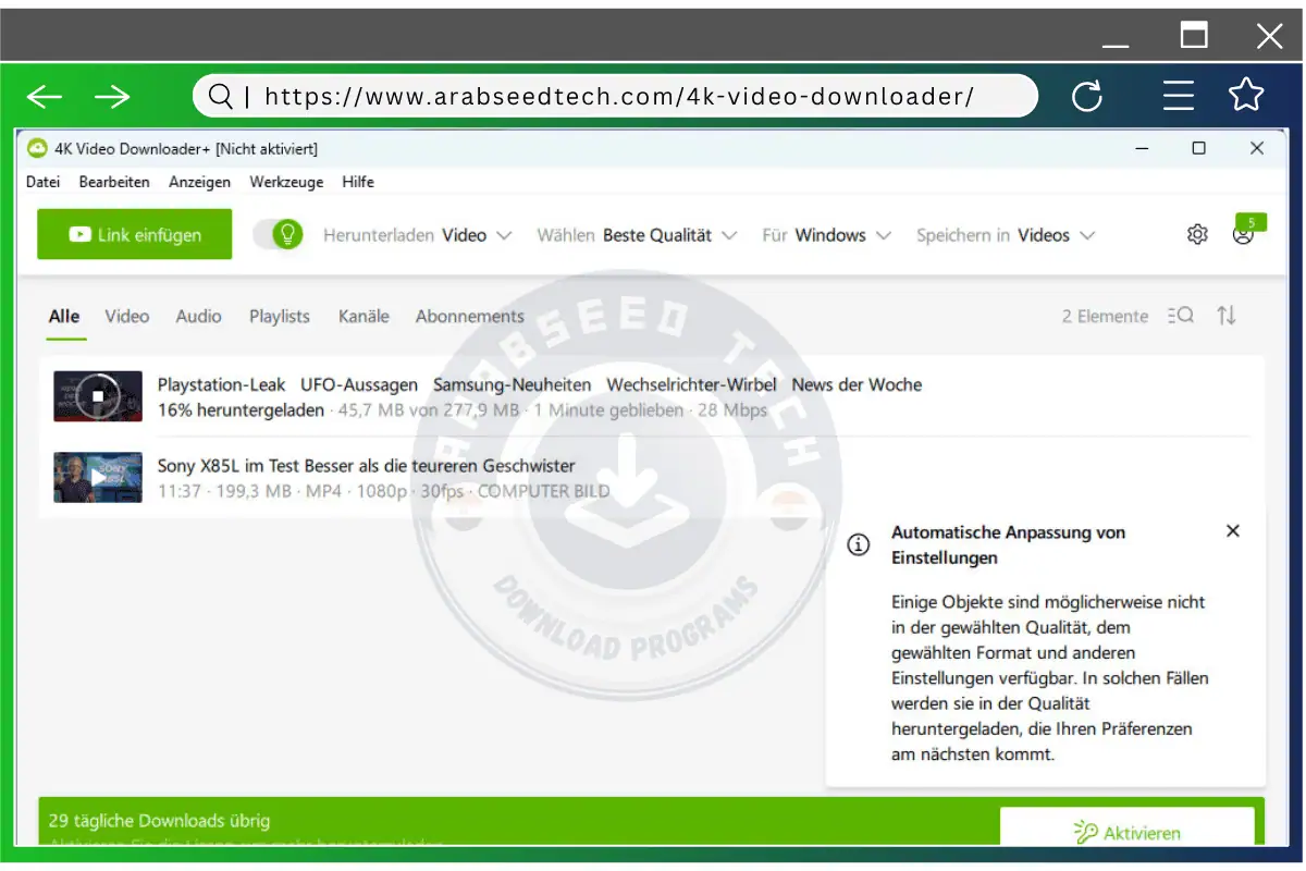 تحميل برنامج 4K Video Downloader